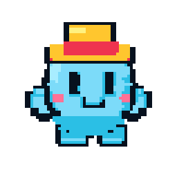 Un Babito azul con sombrero de paja