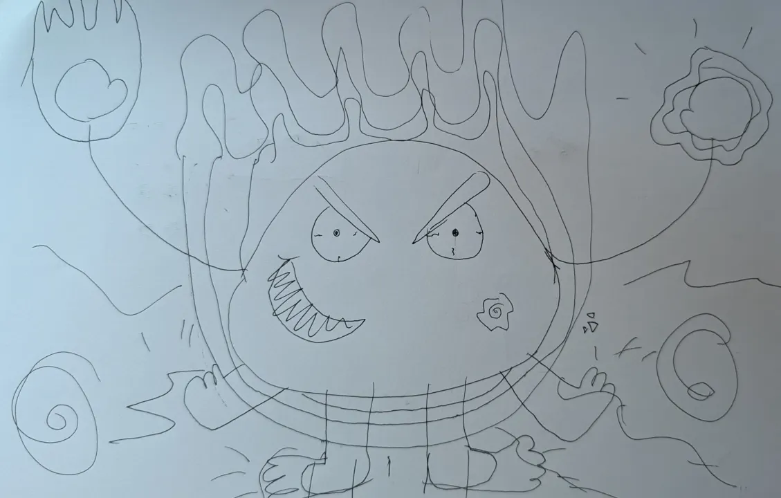 Dibujo original de Babito Corrupto